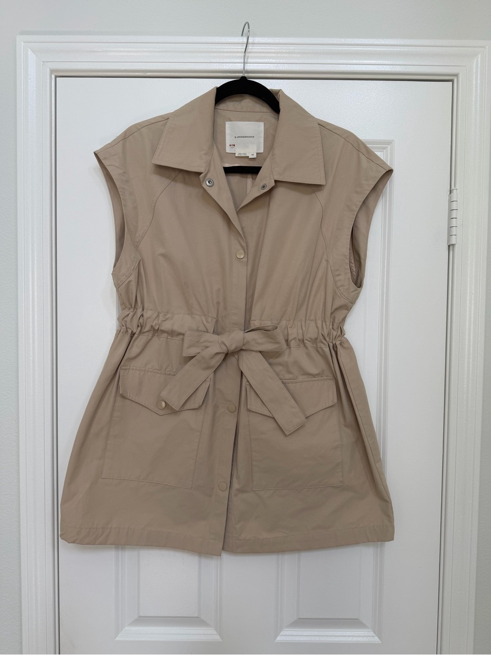Anthropologie Neutral Beige Sleeveless Vest